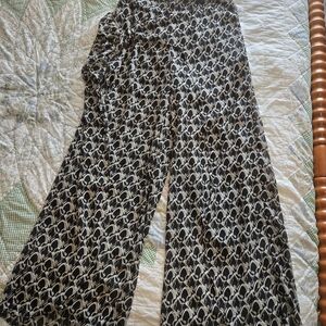 Forever 21 Black and White Patterned Wide Leg Pants
